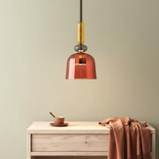 Scandinavian Colorful Glass Pebble Shape Pendant Light