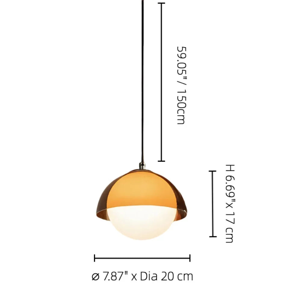 Signe Bauhaus Vintage Acrylic Pendant Light