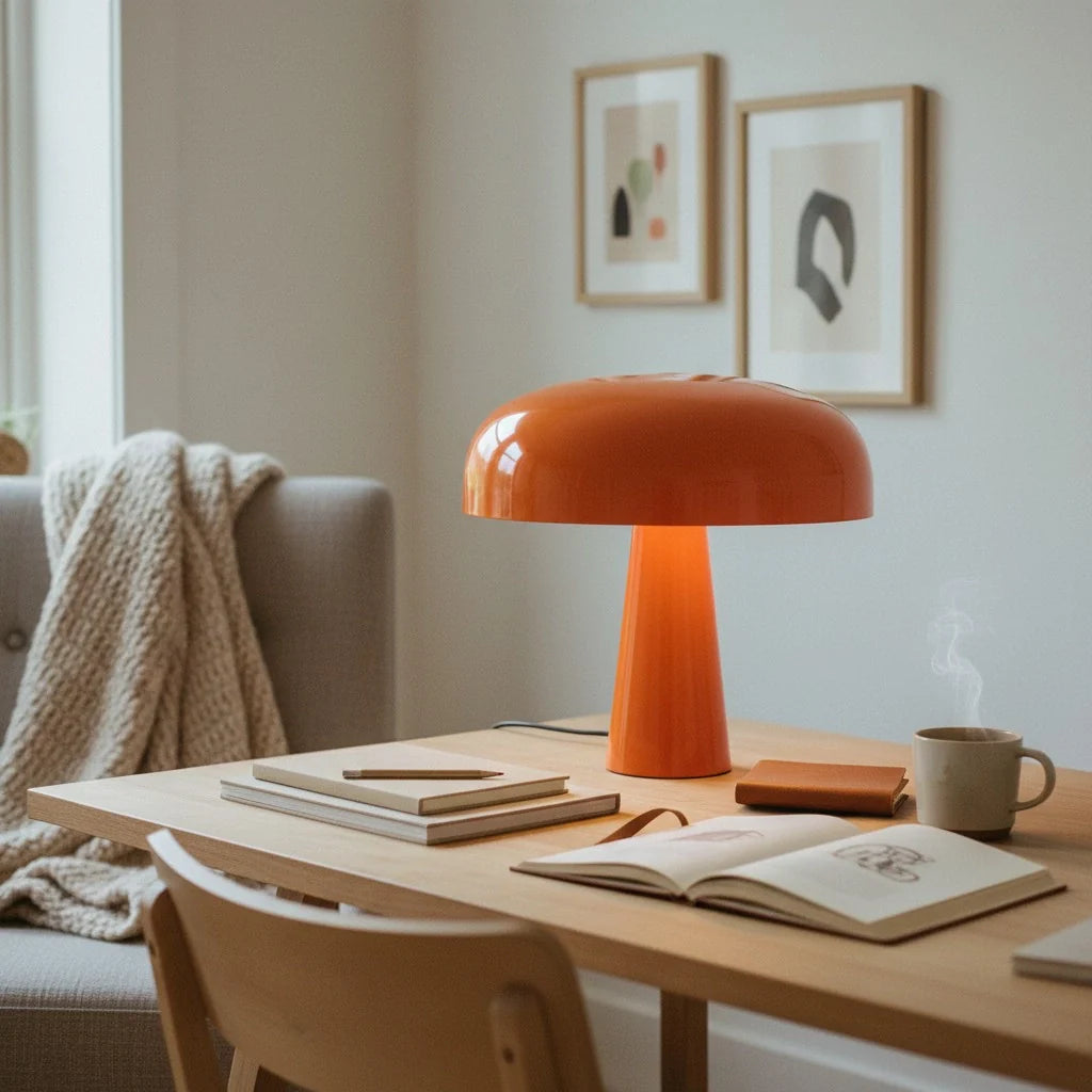 Sofia Minimalist Metal Mushroom Table Lamp