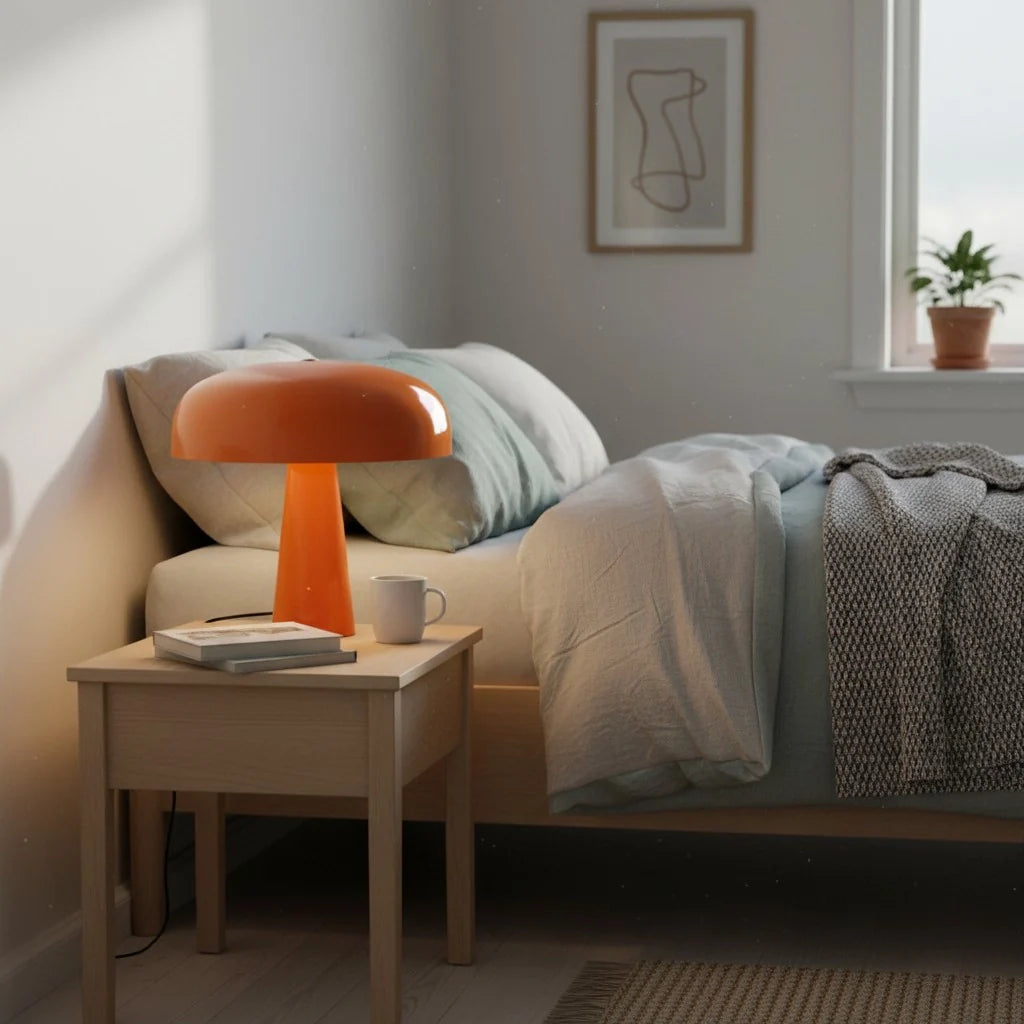 Sofia Minimalist Metal Mushroom Table Lamp