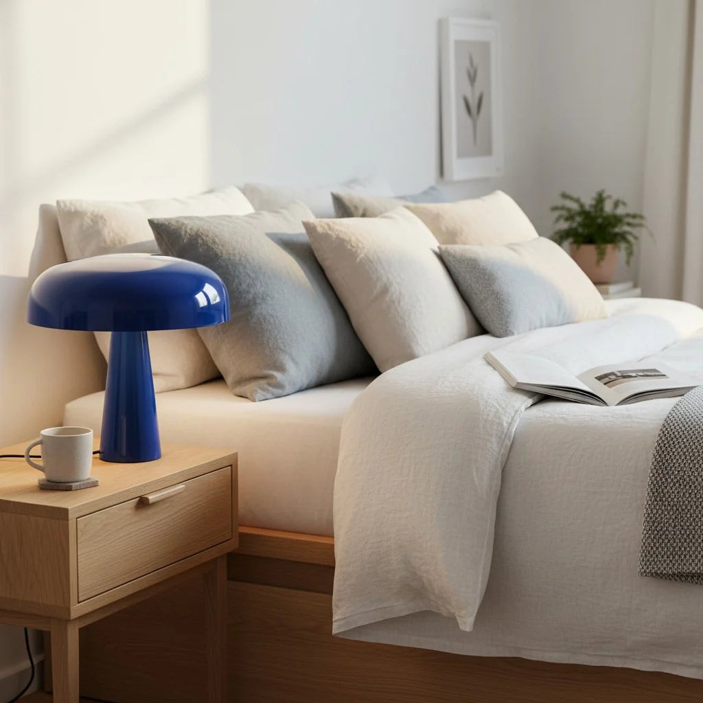 Sofia Minimalist Metal Mushroom Table Lamp