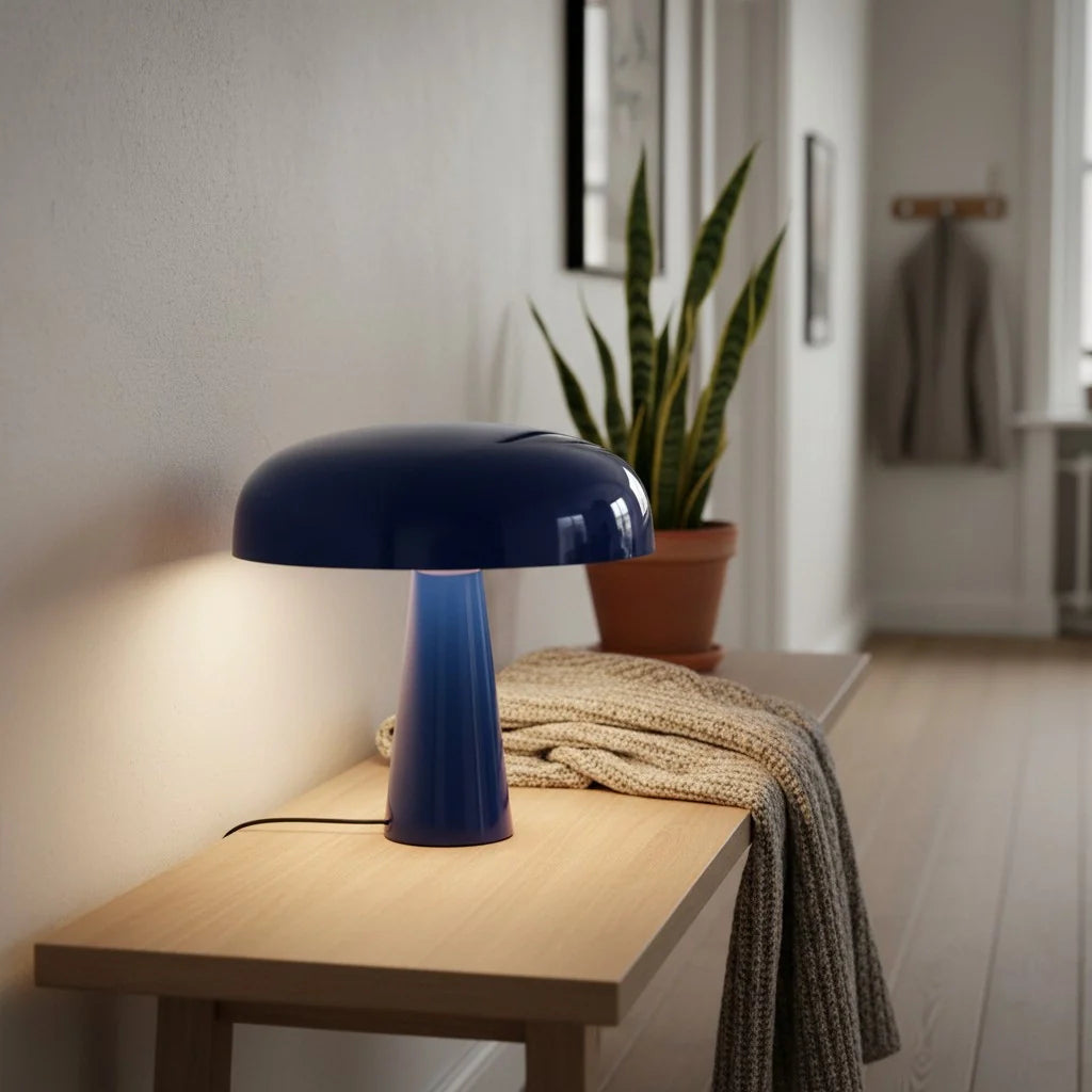 Sofia Minimalist Metal Mushroom Table Lamp