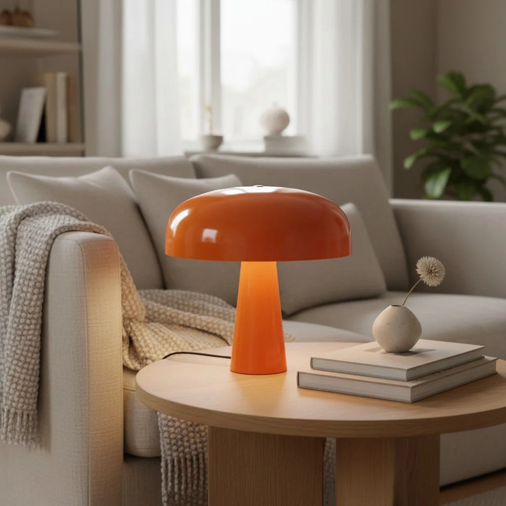 Sofia Minimalist Metal Mushroom Table Lamp
