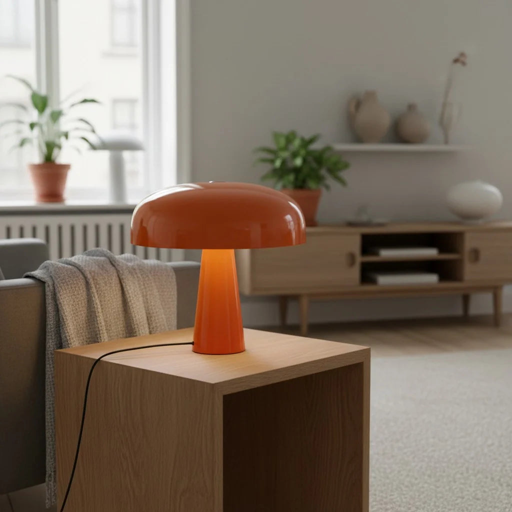 Sofia Minimalist Metal Mushroom Table Lamp