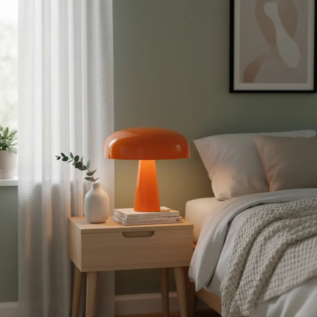 Sofia Minimalist Metal Mushroom Table Lamp