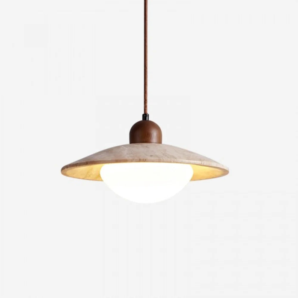 Svana Vintage Wabi-Sabi Travertine Pendant Light