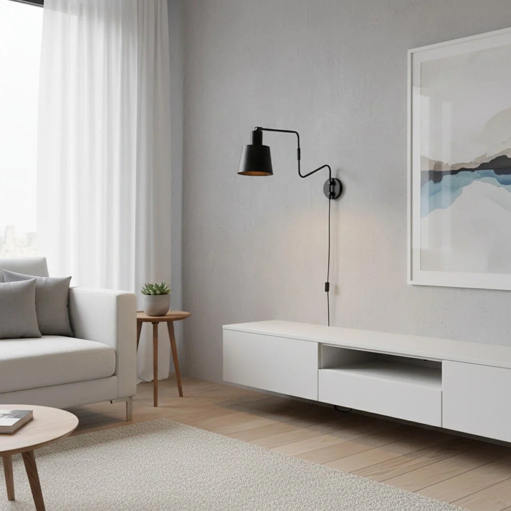 Torsten Minimalist Swing Arm Wall Light