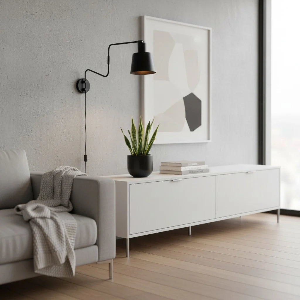 Torsten Minimalist Swing Arm Wall Light