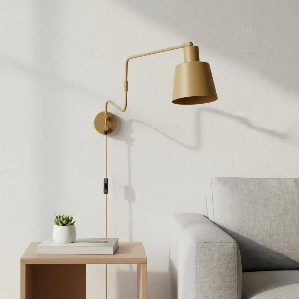 Torsten Minimalist Swing Arm Wall Light