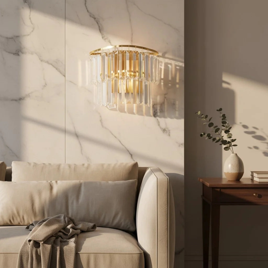 Varen Luxury Double Layer Glass Wall Sconce