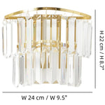 Load image into Gallery viewer, Varen Luxury Double Layer Glass Wall Sconce
