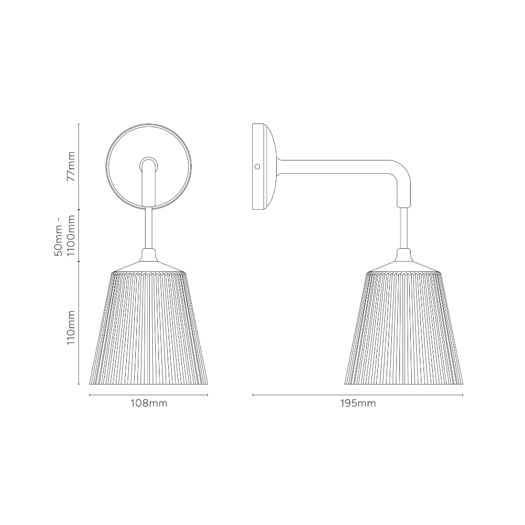 Vintage Antique Brass Conical Wall Sconce