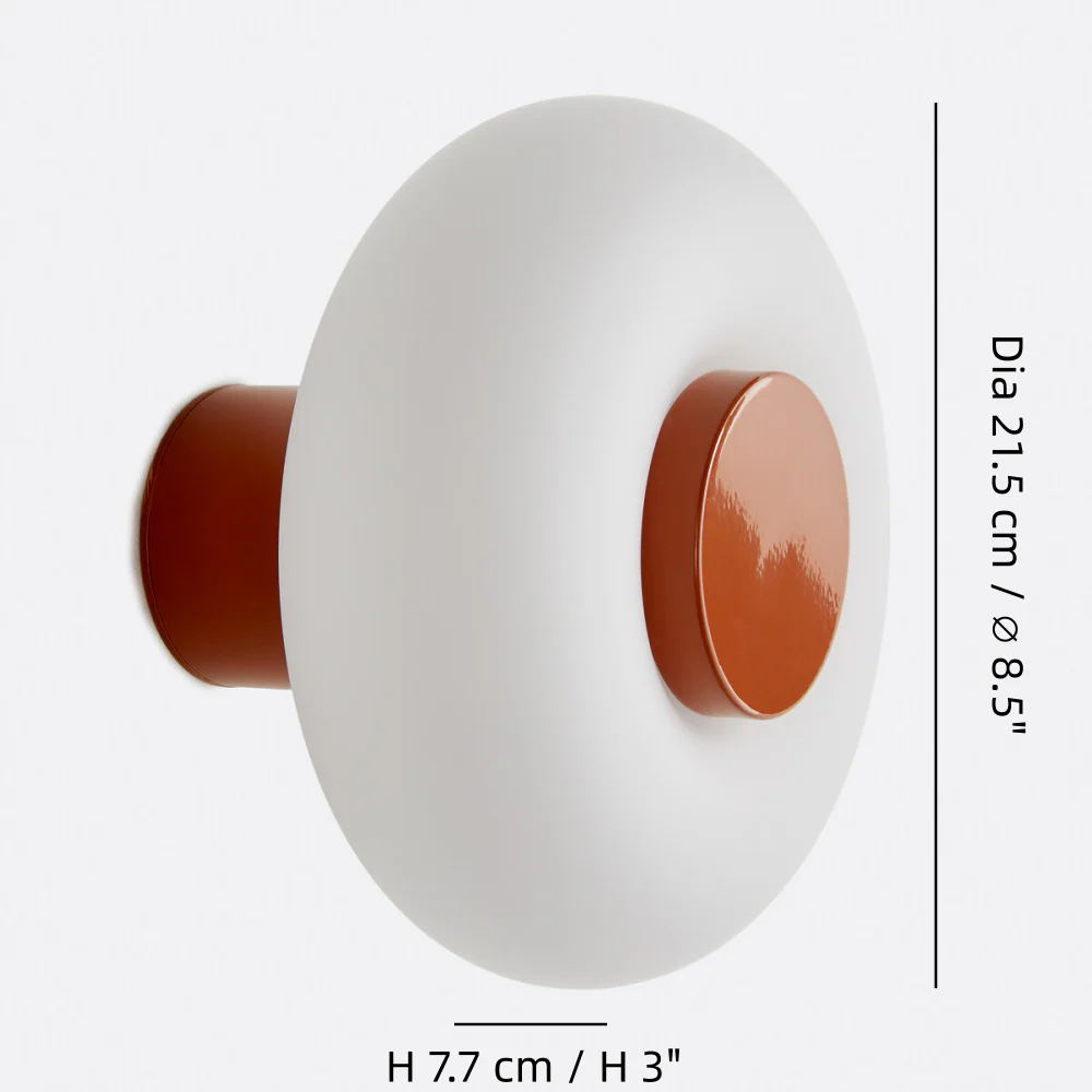 Vorell Minimalist Round Glass Wall Light