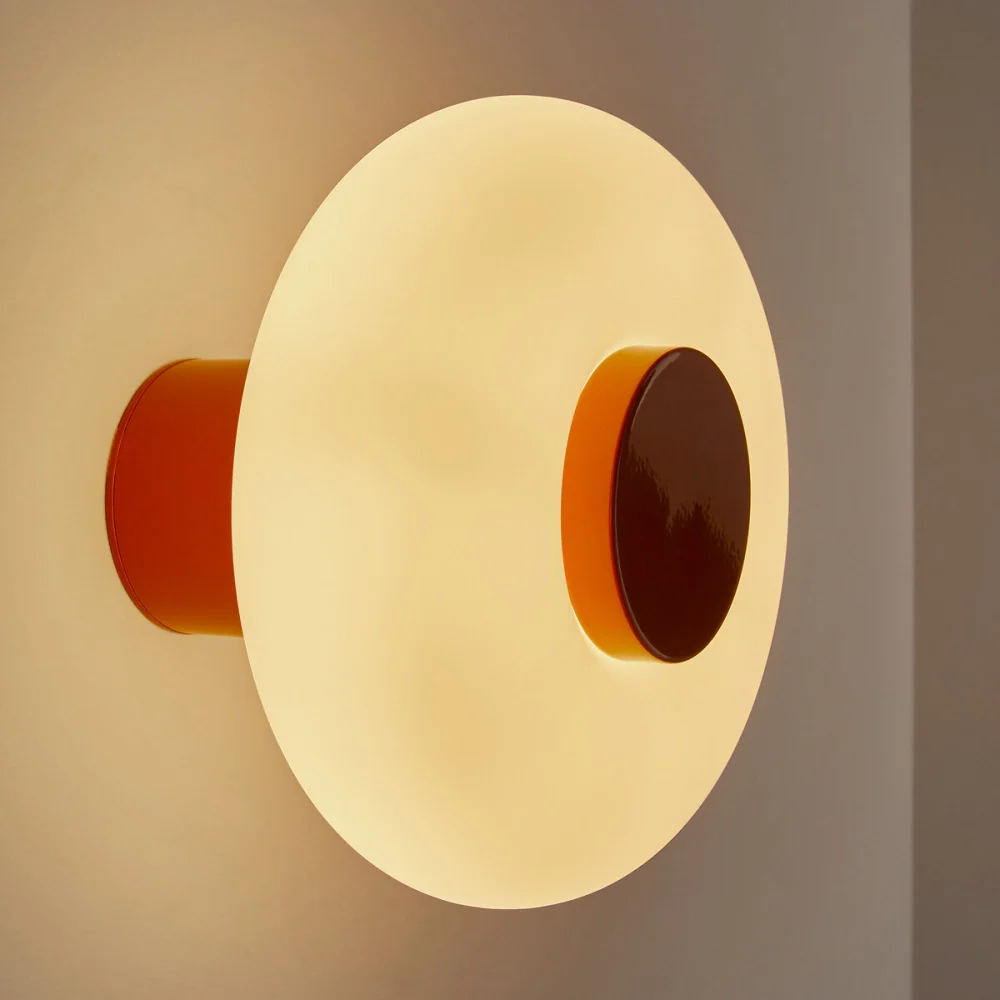 Vorell Minimalist Round Glass Wall Light