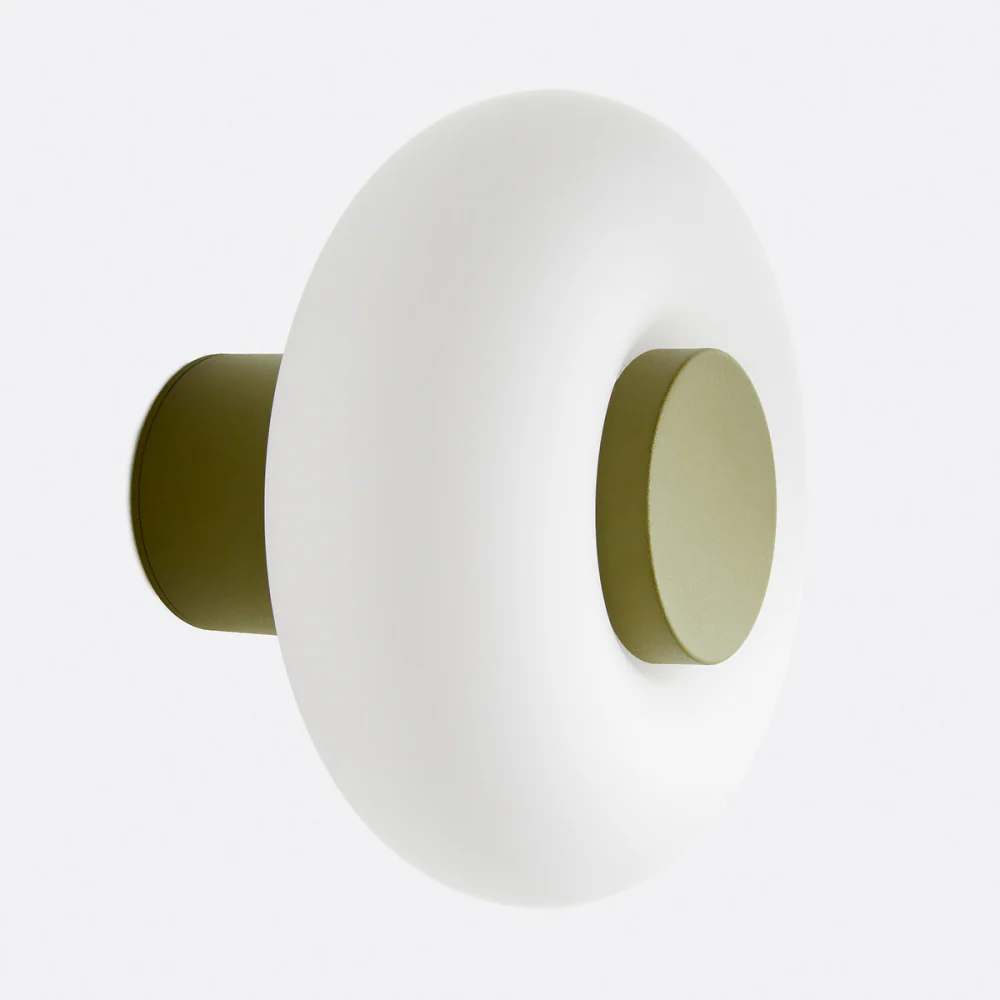 Vorell Minimalist Round Glass Wall Light
