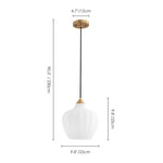 Load image into Gallery viewer, Jemima Retro Ribbed Frosted White Glass Pendant Light